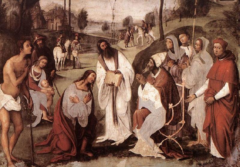 COSTA, Lorenzo Conversion of St Valerian dfg France oil painting art